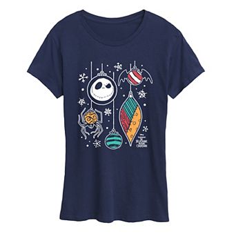 Women's Disney's The Nightmare Before Christmas Ornaments Graphic Tee