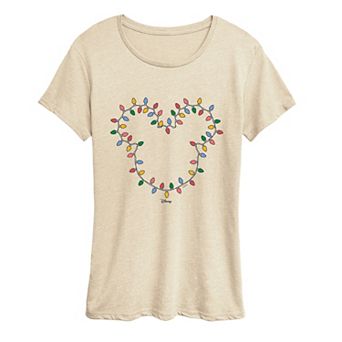Women's Disney's Mickey Mouse Christmas Lights Graphic Tee