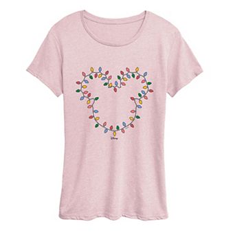 Women's Disney's Mickey Mouse Christmas Lights Graphic Tee