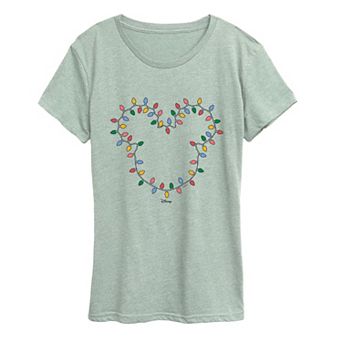 Women's Disney's Mickey Mouse Christmas Lights Graphic Tee