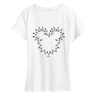 Women's Disney's Mickey Mouse Christmas Lights Graphic Tee