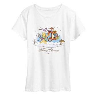 Women's Disney's Winnie The Pooh & Tigger Merry Christmas Graphic Tee
