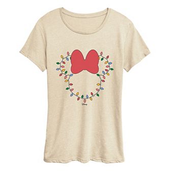 Women's Disney's Minnie Mouse Christmas Lights Graphic Tee