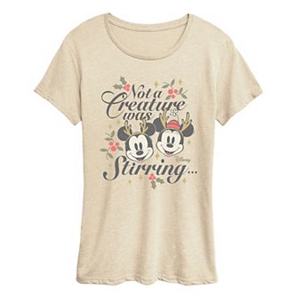 Women's Disney Mickey & Minnie Mouse “Not a Creature Was Stirring” Christmas Graphic Tee