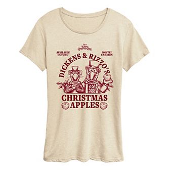 Women's Disney's The Muppet Christmas Carol Dickens & Rizzo's Christmas Apples Graphic Tee