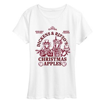 Women's Disney's The Muppet Christmas Carol Dickens & Rizzo's Christmas Apples Graphic Tee