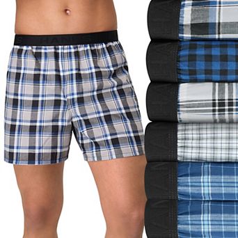 Men's Hanes® Ultimate 4+2 Bonus Pack Cotton Woven Boxers Underwear