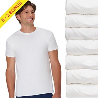 Men's Hanes® Ultimate 5+2 Bonus Pack ComfortSoft® Crewneck T-Shirt Undershirts