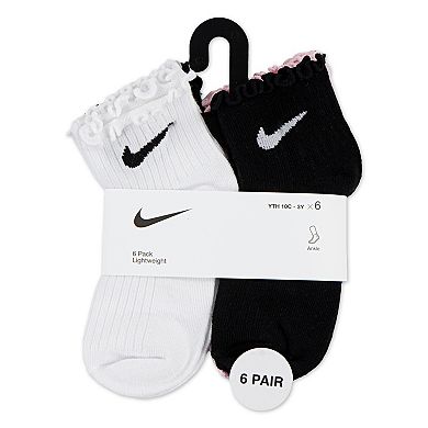 Girls Nike 6-Pack Ruffle Ankle Socks