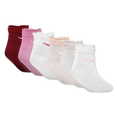 Girls Nike 6-Pack Ruffle Ankle Socks