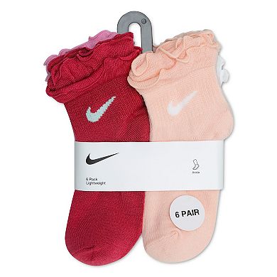 Girls Nike 6-Pack Ruffle Ankle Socks
