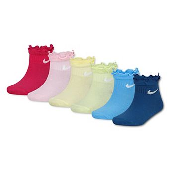 Girls Nike 6-Pack Ruffle Ankle Socks