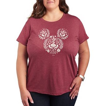 Plus Size Disney's Mickey Mouse Scandinavian Christmas Graphic Tee
