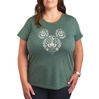 Plus Size Disney's Mickey Mouse Scandinavian Christmas Graphic Tee