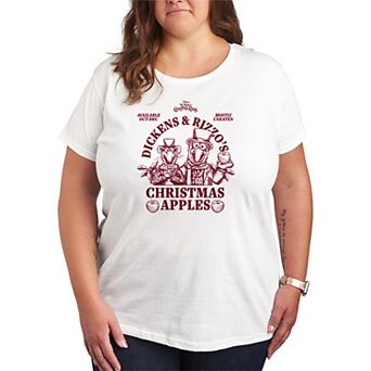 Plus Size Disney's The Muppet Christmas Carol Dickens & Rizzo's Christmas Apples Graphic Tee