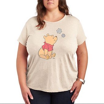 Plus Size Disney's Winnie The Pooh Snowflakes Graphic Tee