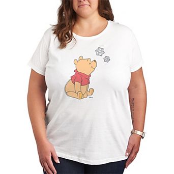 Plus Size Disney's Winnie The Pooh Snowflakes Graphic Tee
