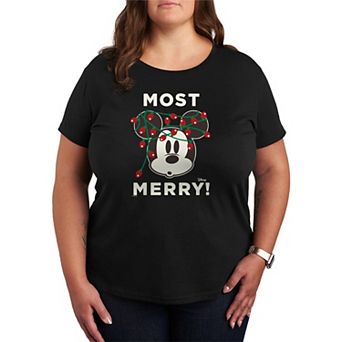 Plus Size Disney's Mickey Mouse Most Merry! Graphic Tee