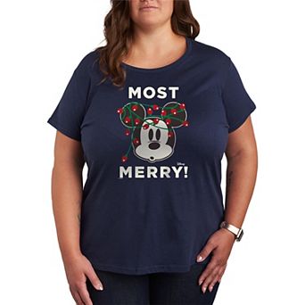Plus Size Disney's Mickey Mouse Most Merry! Graphic Tee