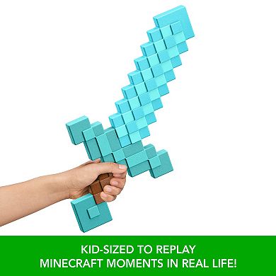 Mattel Minecraft Diamond Sword Battle Toy for Role-Play & Costumes