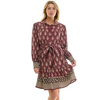 Women's Figueroa & Flower Long Sleeve Midi Dress