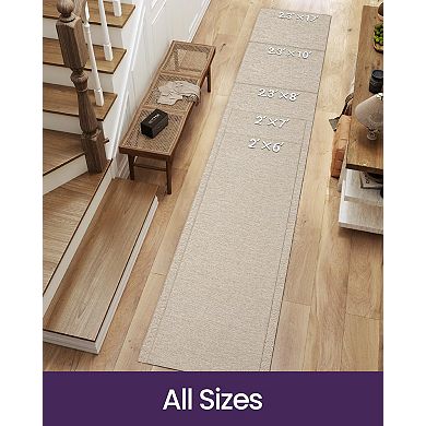 Non Slip Ultra Thin Hallway Runner Rug Stain Resistant Easy Clean Indoor Floor Mat