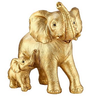 Elephant Statue Figurines: Home Decor for Shelves, Tables, TV Stands - Perfect Gift for Any Occasion