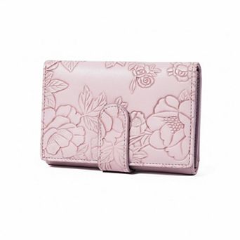 ZUQIETA Women's Small RFID Bifold Wallet Card Slots, ID Window, Zipper Pocket