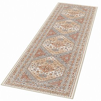 Non Slip Washable Low Pile Runner Rug Soft Vintage Hallway Kitchen Bedroom Rug