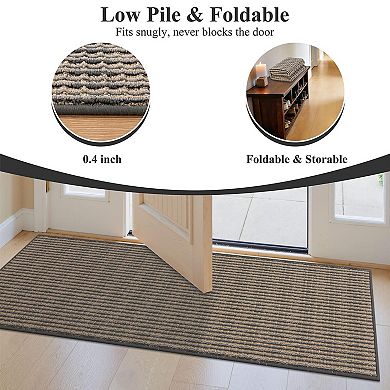 Non Slip Washable Kitchen Runner Rug Indoor Outdoor Low Profile Floor Mat