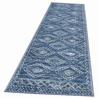 Non Slip Washable Printed Low Pile Runner Rug Soft Home Floor Mat