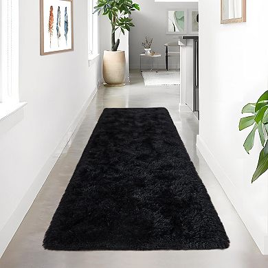 Fluffy Shag Area Rug Soft Non Slip Indoor Home Decor Runner Rug