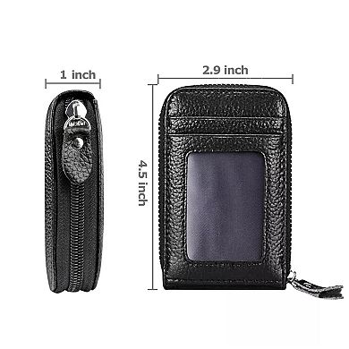 RFID Blocking Zipper Wallet Credit Card Holder