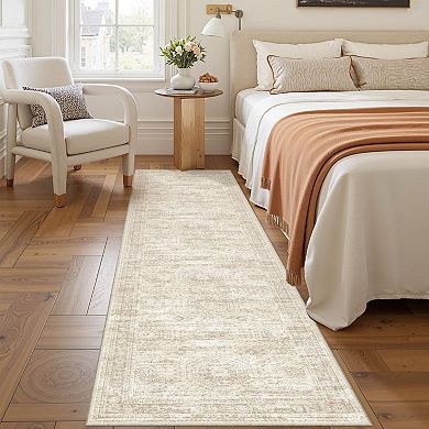 Non Slip Washable Low Pile Hallway Runner Rug Soft Stain Resistant Multi Use