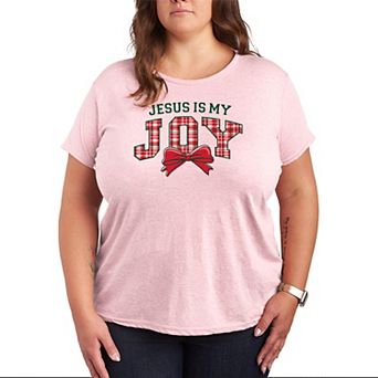 Plus Size Jesus Is My Joy Graphic Tee
