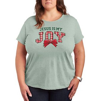 Plus Size Jesus Is My Joy Graphic Tee