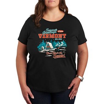 Plus Size “Season's Greetings from Vermont” Graphic Tee