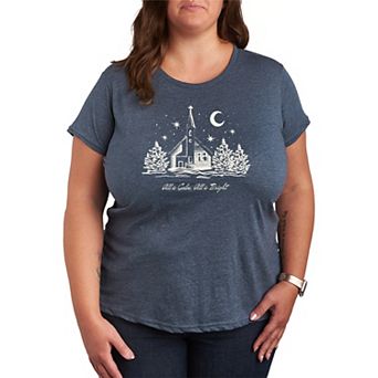 Plus Size All Is Calm, All Is Bright Graphic Tee