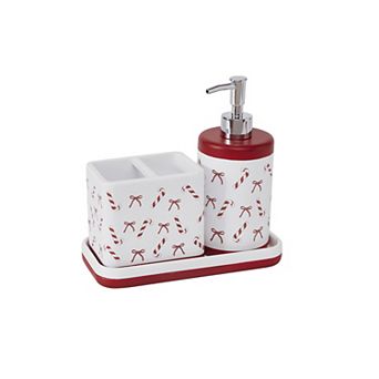 Avanti Candy Canes 3 pc Bath Accessory Set