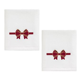 Avanti Velvet Bow Hand Towel 2-Pack
