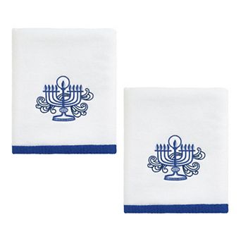 Avanti Menorah Hand Towel 2-Pack