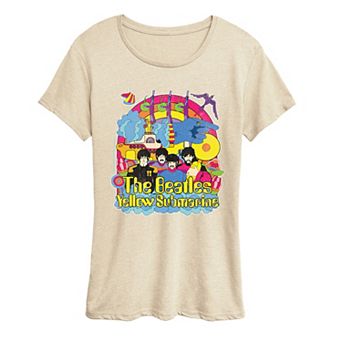 Women's The Beatles Vintage Distressed Graphic Tee