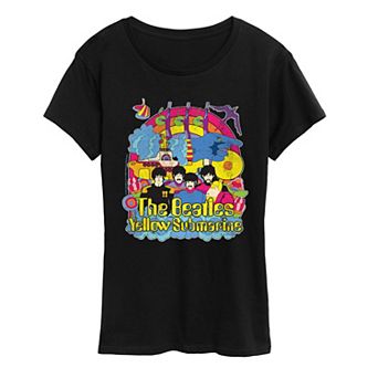 Women's The Beatles Vintage Distressed Graphic Tee