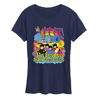 Women's The Beatles Vintage Distressed Graphic Tee