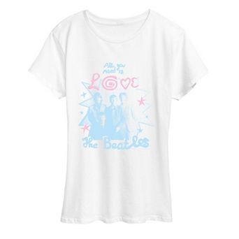 Women's The Beatles All You Need Is Love Distressed Graphic Tee