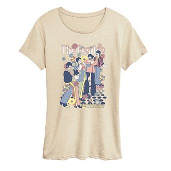 Women's The Beatles Floral Retro Graphic Tee