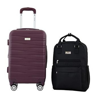 Kensie Lizette Backpack & Expandable Hardside Spinner Luggage 2 pc Travel Set