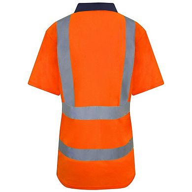 PRO RTX Unisex Adult High Visibility Birdseye Polo Shirt