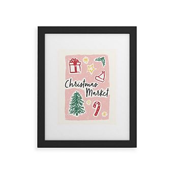 Society6 Christmas Market Framed Wall Art Print