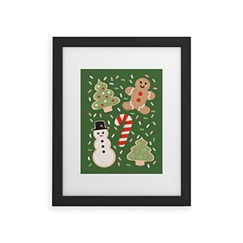 Society6 Christmas Cookies Framed Wall Art Print